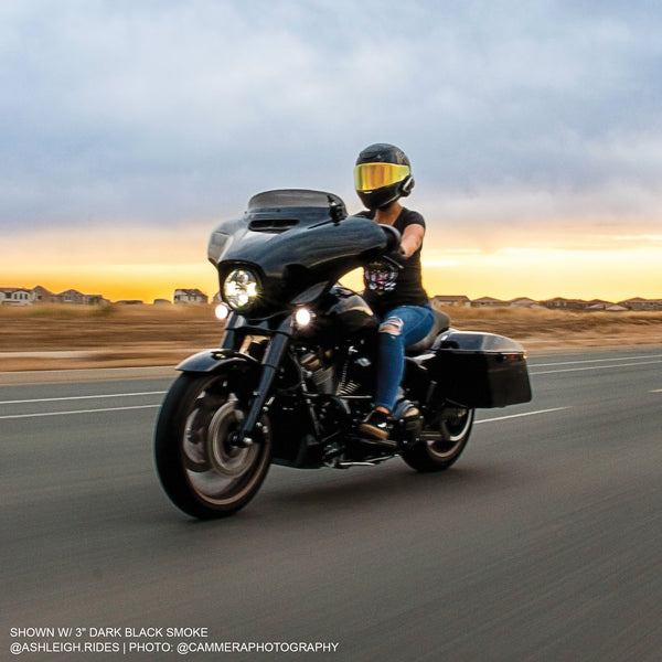 3" dark black smoke @ashleigh.rides’ Street Glide ST