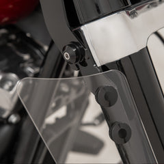 Detail of Lowers mounting on 2018 Harley FLSL 