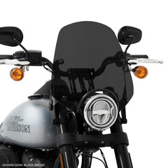 Del Rey Sportshield, Dark Black Smoke, on  a for 2020 HD FXLRS Low Rider S