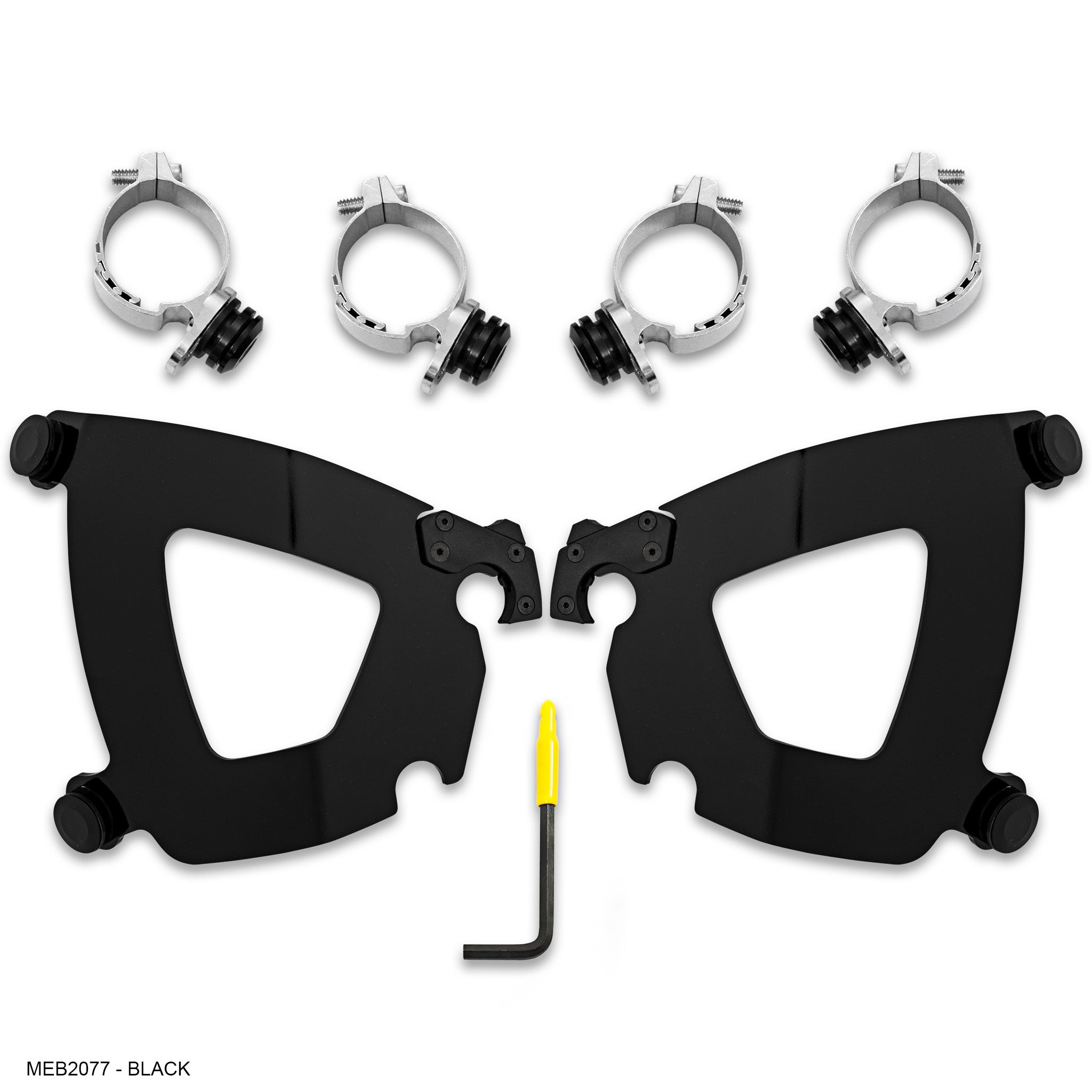 indian motorcycle goggles Gauntlet Fairing Trigger-Lock Mounting Hardware for Indian Motorcycle Mounting Kit / Black / MEB2077