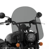 17" Memphis Fats Black Smoke w/ Black Straps Windshield on 2022 Indian Chief Bobber. 