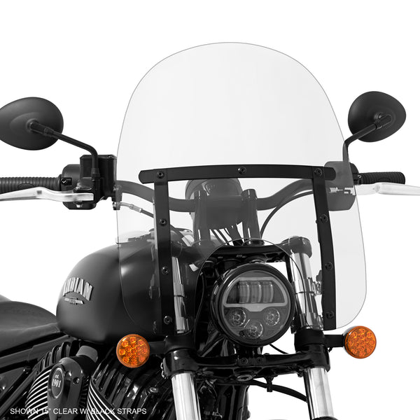15" Clear Memphis Slim Windshield on Indian Chief Dark Horse