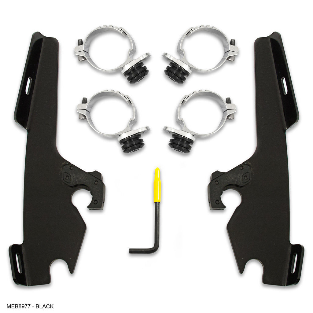 Fork Bracket Gauntlet Fairing Trigger Lock Mount Kit For Harley Dyna FXD FXDL