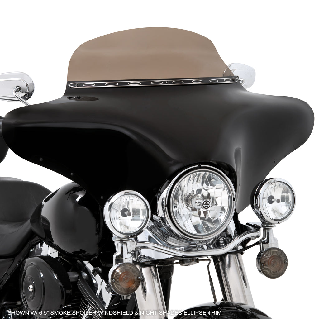 thumbnail image 2 of Chrome Slotted Windshield Trim For Harley Touring FLHT, Electra, Street Glide, Tri Glide (2014-2020) 2 of 5