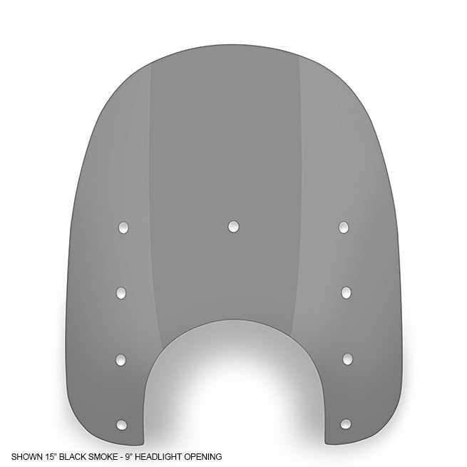 15" Memphis Slim Replacement Plastic - Black Smoke - 9" Headlight