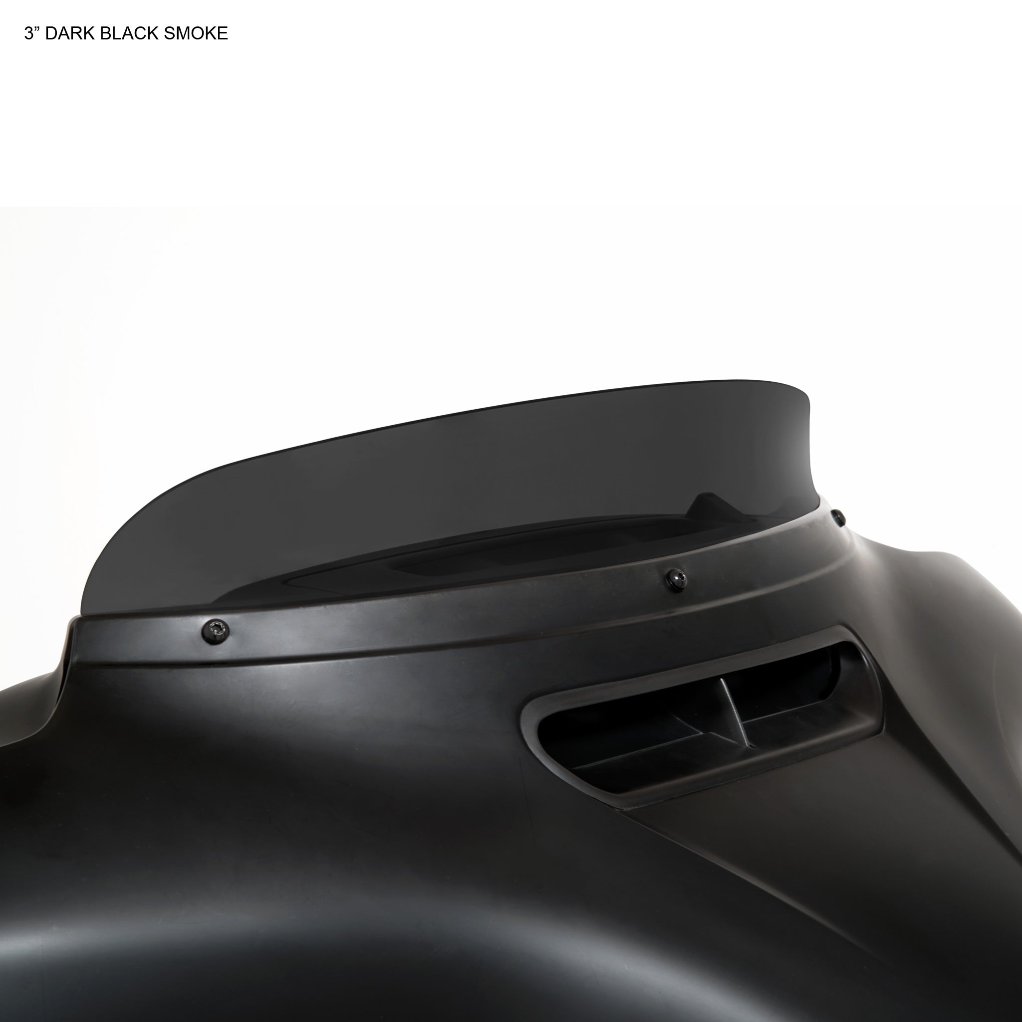 3" Dark Black Smoke - Spoiler Windshield for FLH Fairing. 