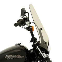 Side profile of Rio Grande windshield on 2018 Harley FXBB Street Bob