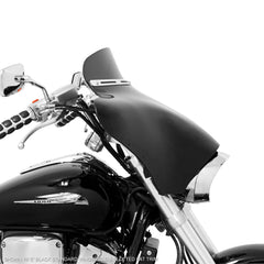 Side Profile of a Memphis Shades Batwing Fairing on VTX1800 - exposed forks